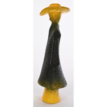 KOSTA BODA. PERSON with hat in polychrome...