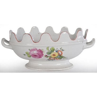 RAFRAICHISSOIR à verres en porcelaine à décor...