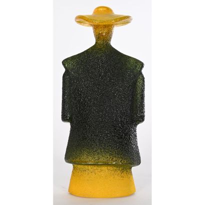 KOSTA BODA. PERSON with hat in polychrome...