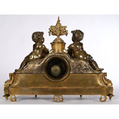 NAPOLEON III HANGER in gilded patina bronze...