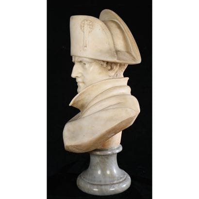 BUST of Napoleon Bonaparteen white marble...