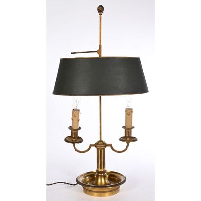 LAMP LOUIS XVI in gilt bronze with round...