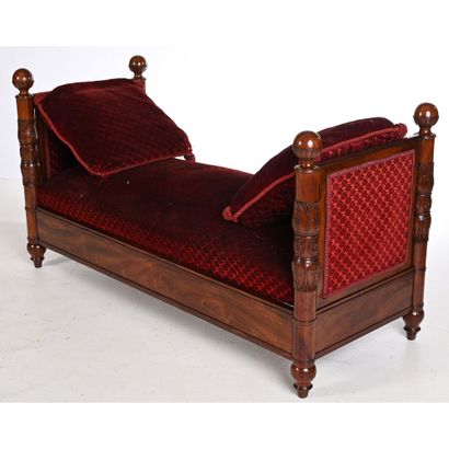 JACOB. Mahogany REST BED with attractive...