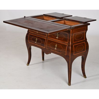 RARE BUREAU DE CHANGEUR RÉGENCE en placage...