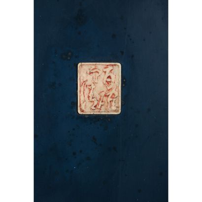 JAPANESE lacquer and hardstone PANEL depicting...