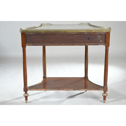 LOUIS XVI CONSOLE in mahogany with curved...