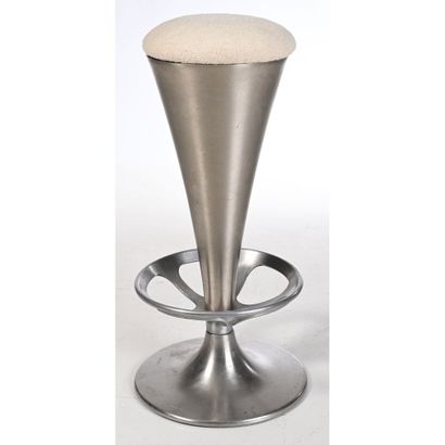 THAFVELIN Léo. TABOURET en acier et alu de...