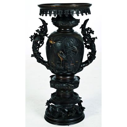SPECTACULAR BRULE-PARFUM in bronze decorated...