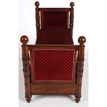 JACOB. Mahogany REST BED with attractive...