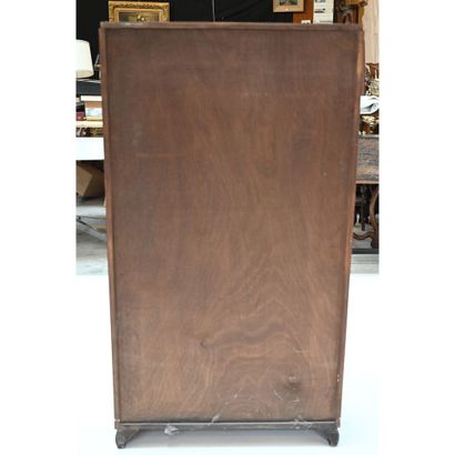 ART DECO SECRETARY in veined mahogany veneer....