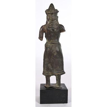 DIVINITY in bronze. (Missing arms). Khmer...