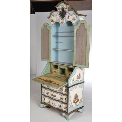 SCRIBAN A 2 CORPS ARTE POVERA en bois peint...