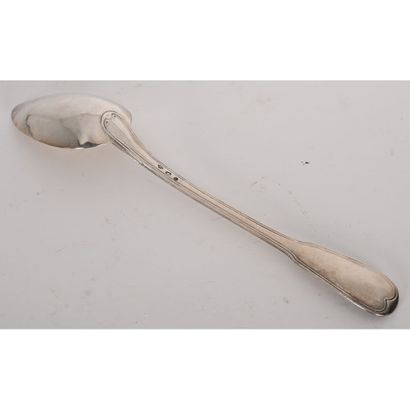 RAGOUT SPOON in solid silver with Rooster...