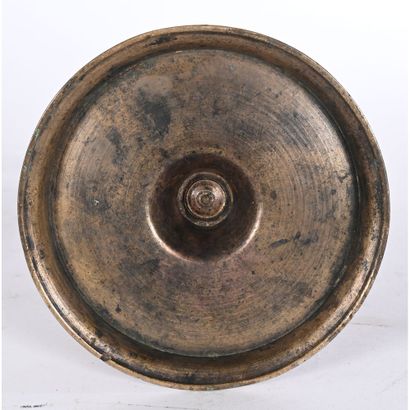 RARE BOUGEOIR RENAISSANCE en bronze à base...