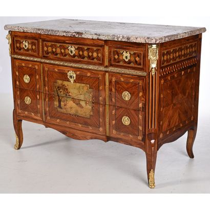 IMPORTANT TRANSITION COMMODE with central...