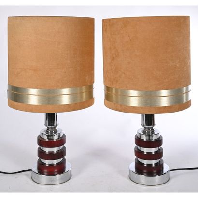 BOTTA Felice Antonio. PAIRE DE LAMPES en...