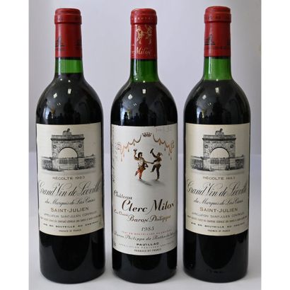 2 Btles Château LEOVILLE LAS CASES, 1983...