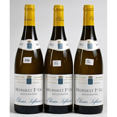 3 Btles MEURSAULT, 1ER Cru, «Sous le Dos...