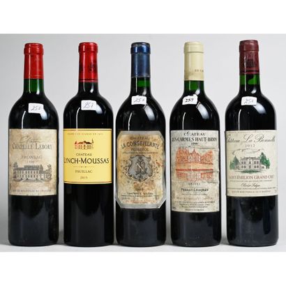 5 Btles Bordeaux dont 1 Btle Château LES...