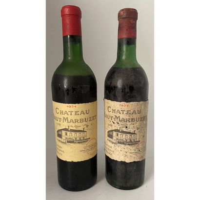 2 Btles Château HAUT MARBUZET, 1971. (1 haute...