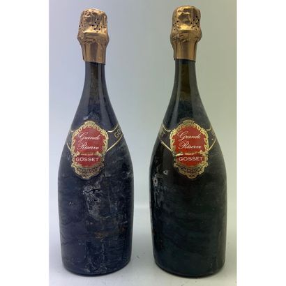 2 Btles Champagne GOSSET, Grande Réserve...