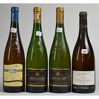 4 Btles COTEAUX DU LAYON, 1 Btle Domaine...