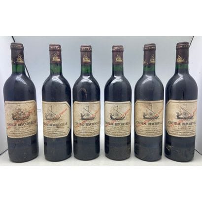 6 Btles Château BEYCHEVELLE, 1990. (Etiquettes...
