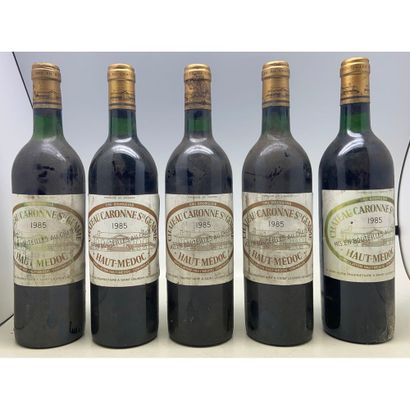 5 Btles Château CARONNE SAINTE GEMME, 1985....