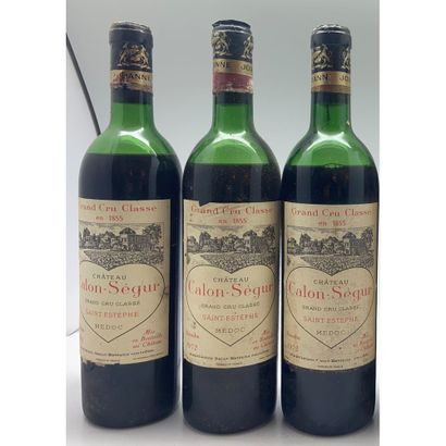 3 Btles Château CALON SEGUR, 1972. (2 ME...