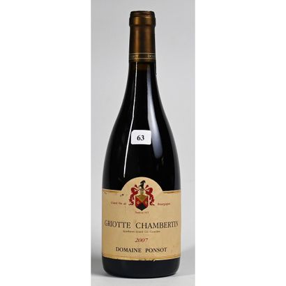1 Btle GRIOTTE CHAMBERTIN, Domaine Ponsot,...