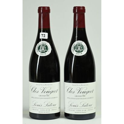 2 Btles CLOS VOUGEOT, Chez Latour, 2019....