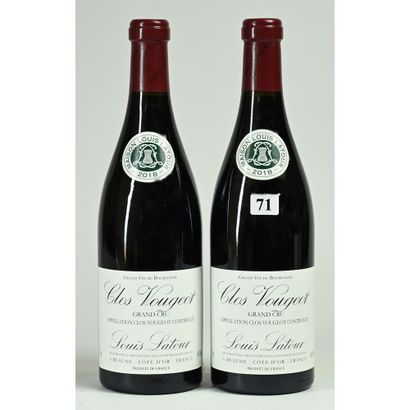 2 Btles CLOS VOUGEOT, Chez Latour, 2018....