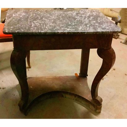 CONSOLE RESTAURATION en placage d’acajou....