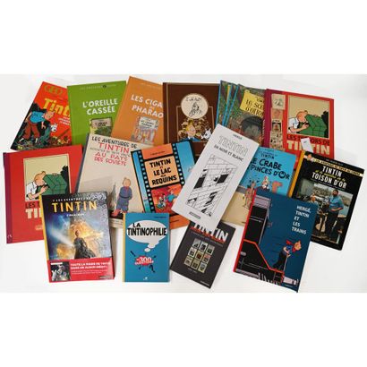 HERGE et divers. Bel ensemble de livres sur...