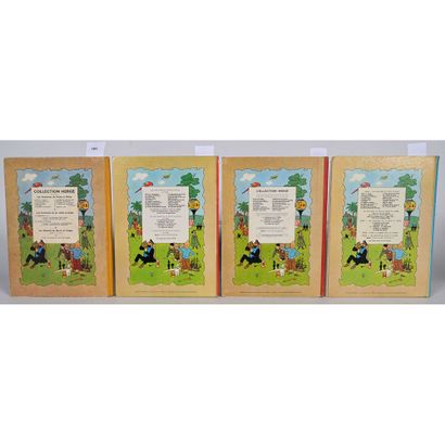 HERGE. Les aventures de Tintin. 4 volumes...