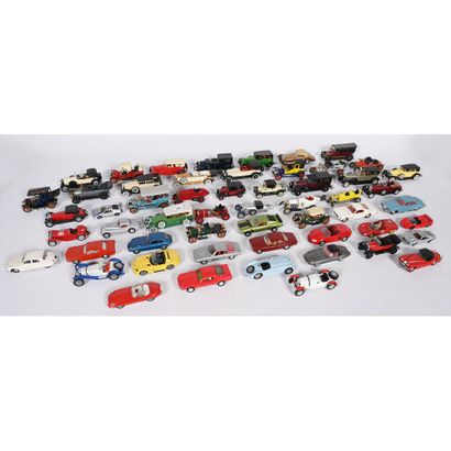 55 voitures miniatures 1/43ème sans boîte...