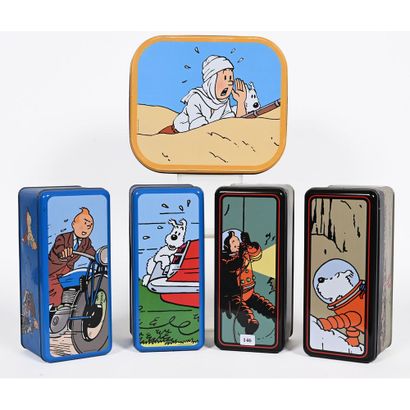 COLLECTION de 5 boîtes en tôle lithographiées...
