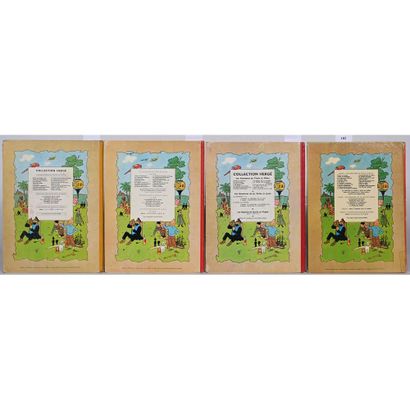 HERGE. Les aventures de Tintin. 3 volumes...