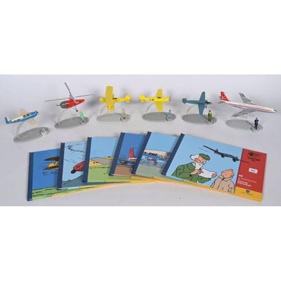 6 AVIONS et leur fascicule avec les numéros...