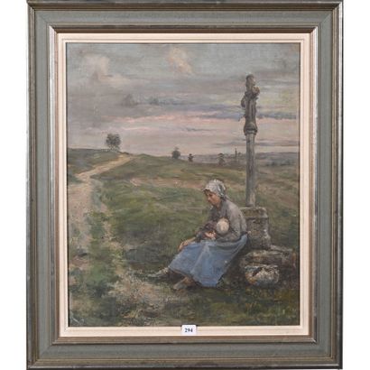 BOCQUET Jules. «L’abandonnée». Huile sur...