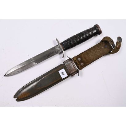 COUTEAU DE COMBAT US M3 Case 1943. Fourreau...