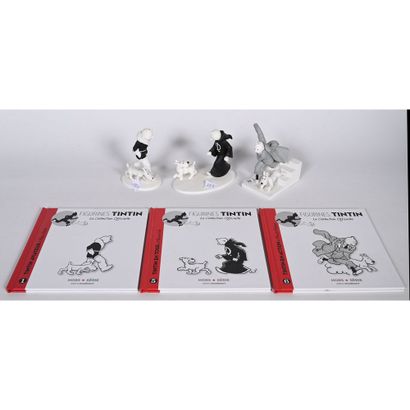 3 FIGURINES Tintin de la Collection Officielle...