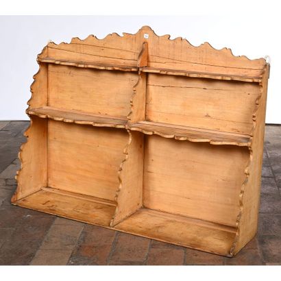 ETAGERE murale en bois blanc à 6 petites...