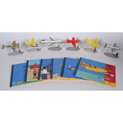 6 AVIONS et leur fascicule avec les numéros...