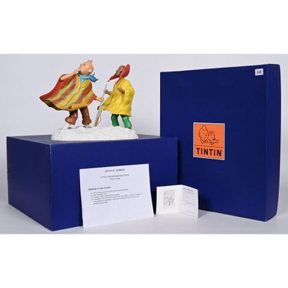 LEBLON DELIENNE. Tintin en danger. Figurine...