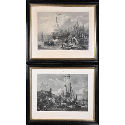 PAIRE DE GRAVURES représentant la bénédiction...