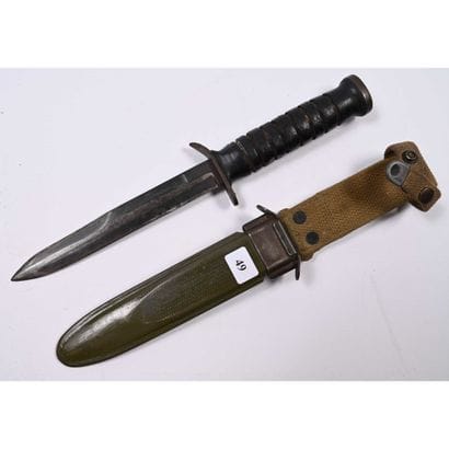 COUTEAU DE COMBAT US M3 Case sur garde. Fourreau...