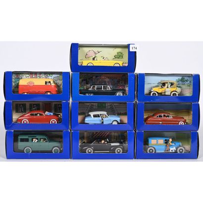 COLLECTION de 10 voitures de Tintin au 1/43ème....