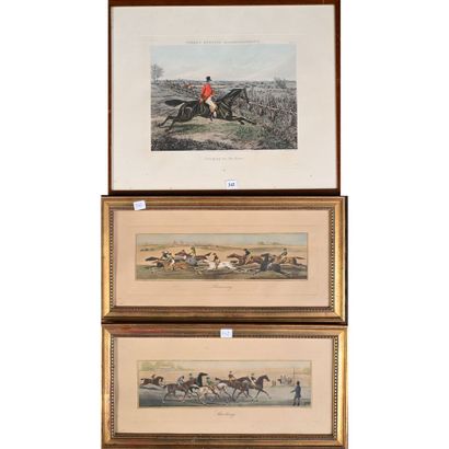 SUITE DE 3 GRAVURES ANGLAISES sur le thème...