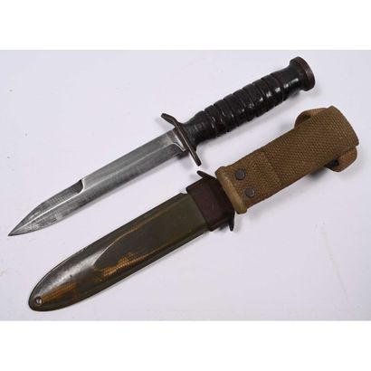 COUTEAU DE COMBAT US M3 Utica sur lame. Fourreau...